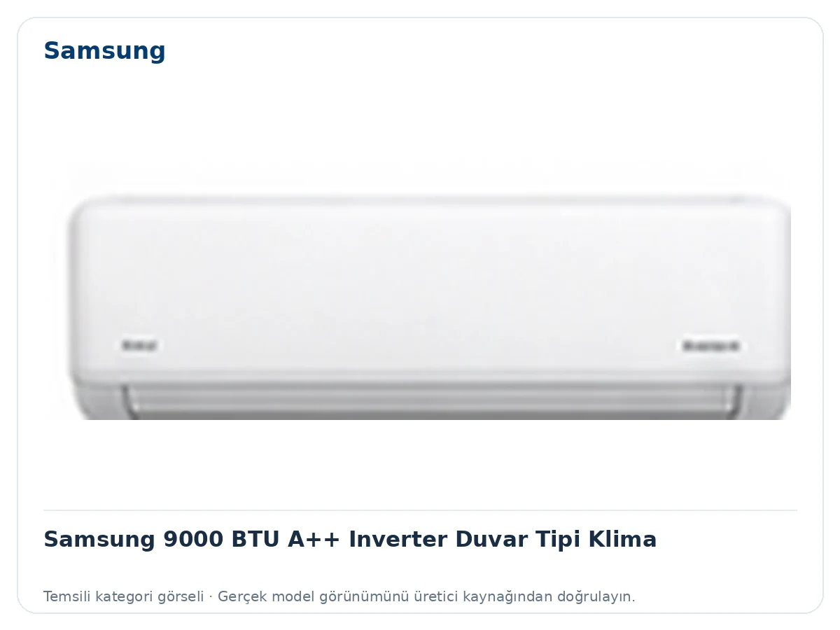 Samsung 9000 BTU A++ Inverter Duvar Tipi Klima için temsili ürün görseli