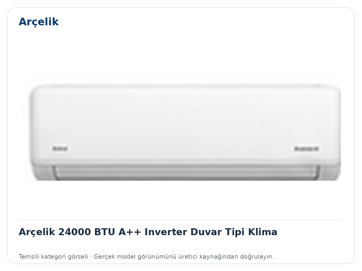 Arçelik 24000 BTU A++ Inverter Duvar Tipi Klima için temsili ürün görseli