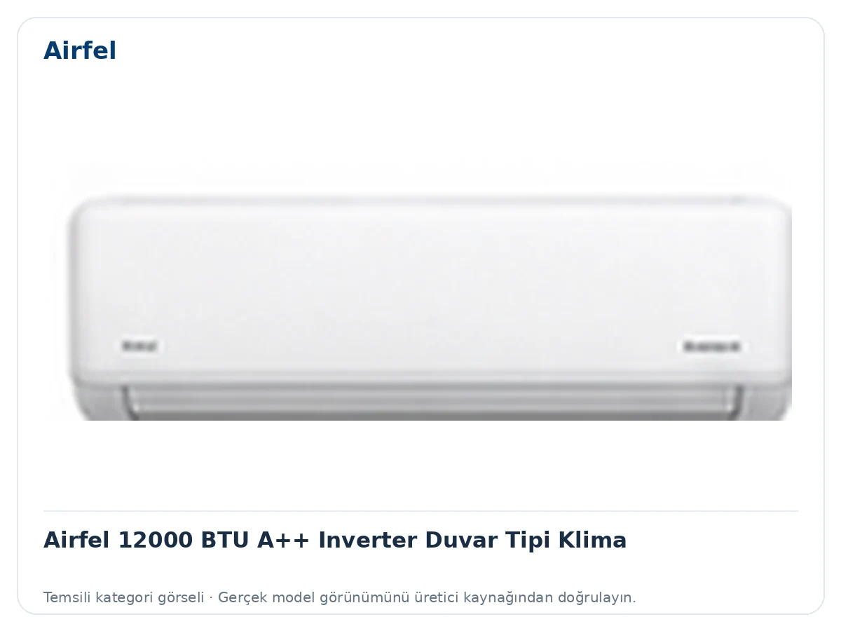 Airfel 12000 BTU A++ Inverter Duvar Tipi Klima için temsili ürün görseli