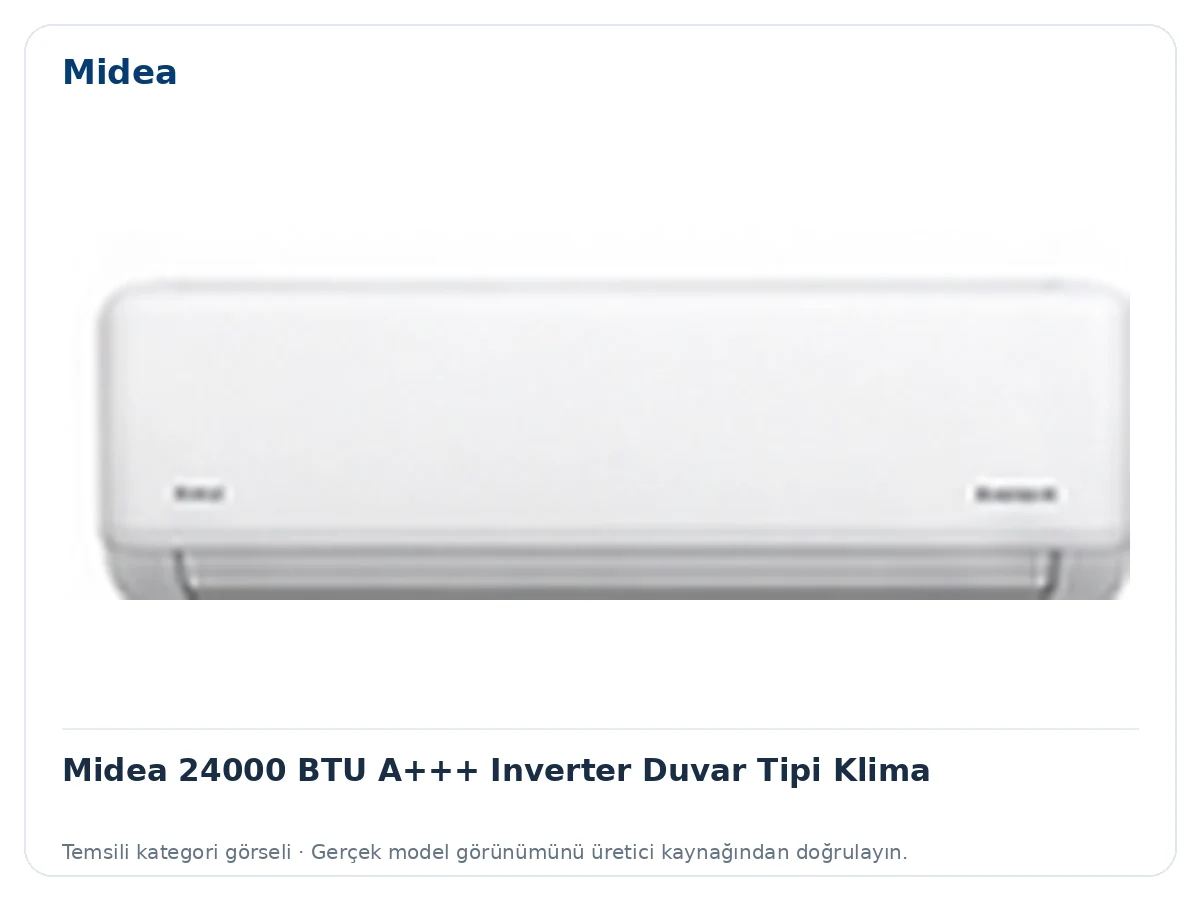 Midea 24000 BTU A+++ Inverter Duvar Tipi Klima için temsili ürün görseli