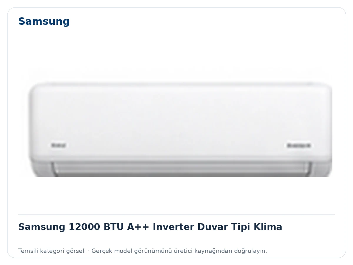 Samsung 12000 BTU A++ Inverter Duvar Tipi Klima için temsili ürün görseli