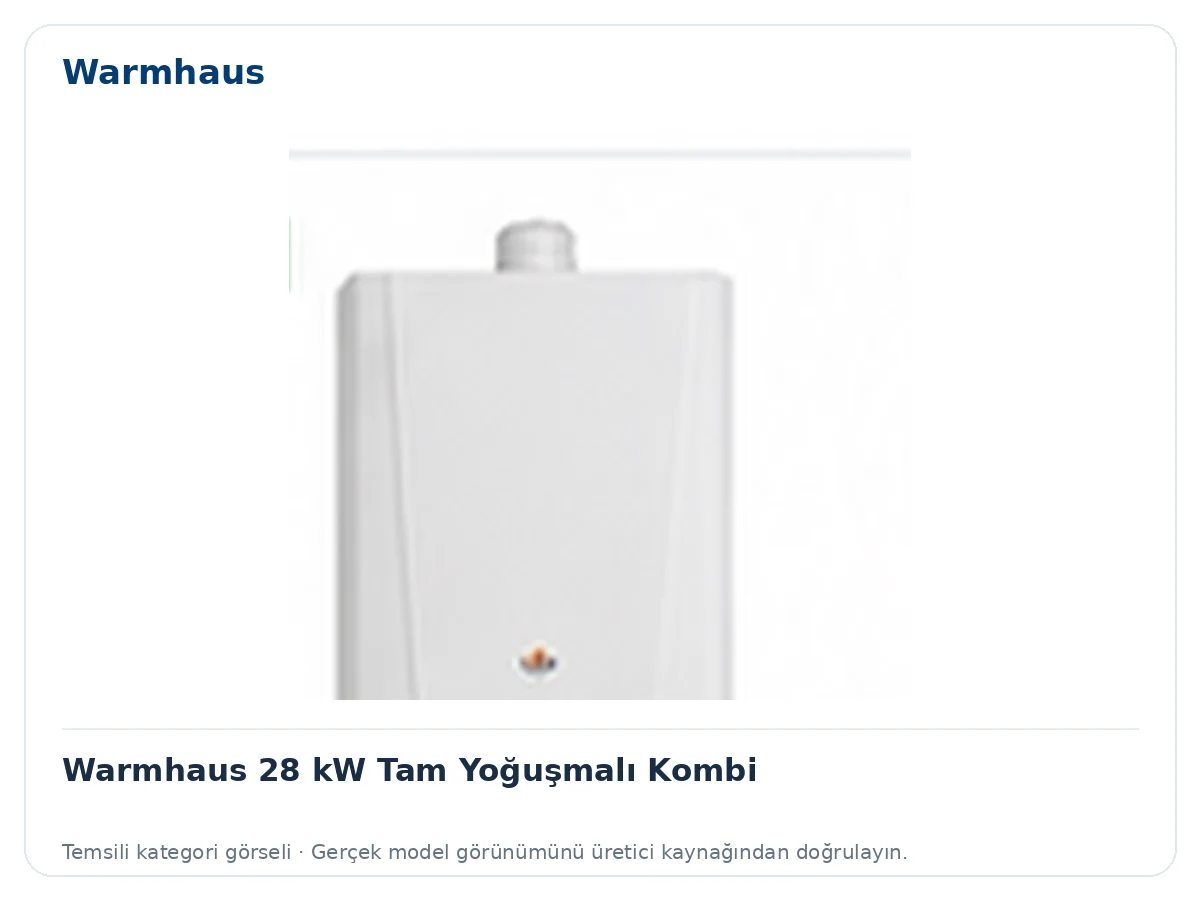 Warmhaus 28 kW Tam Yoğuşmalı Kombi için temsili ürün görseli