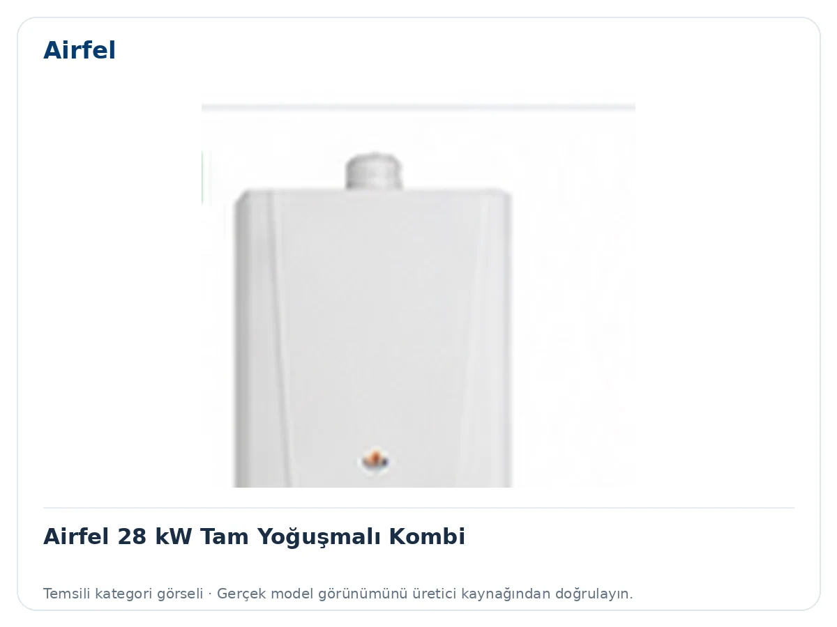 Airfel 28 kW Tam Yoğuşmalı Kombi için temsili ürün görseli