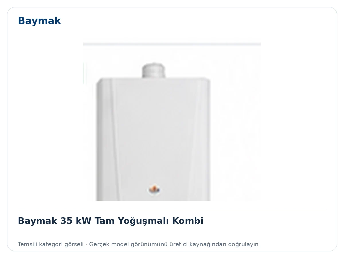 Baymak 35 kW Tam Yoğuşmalı Kombi için temsili ürün görseli