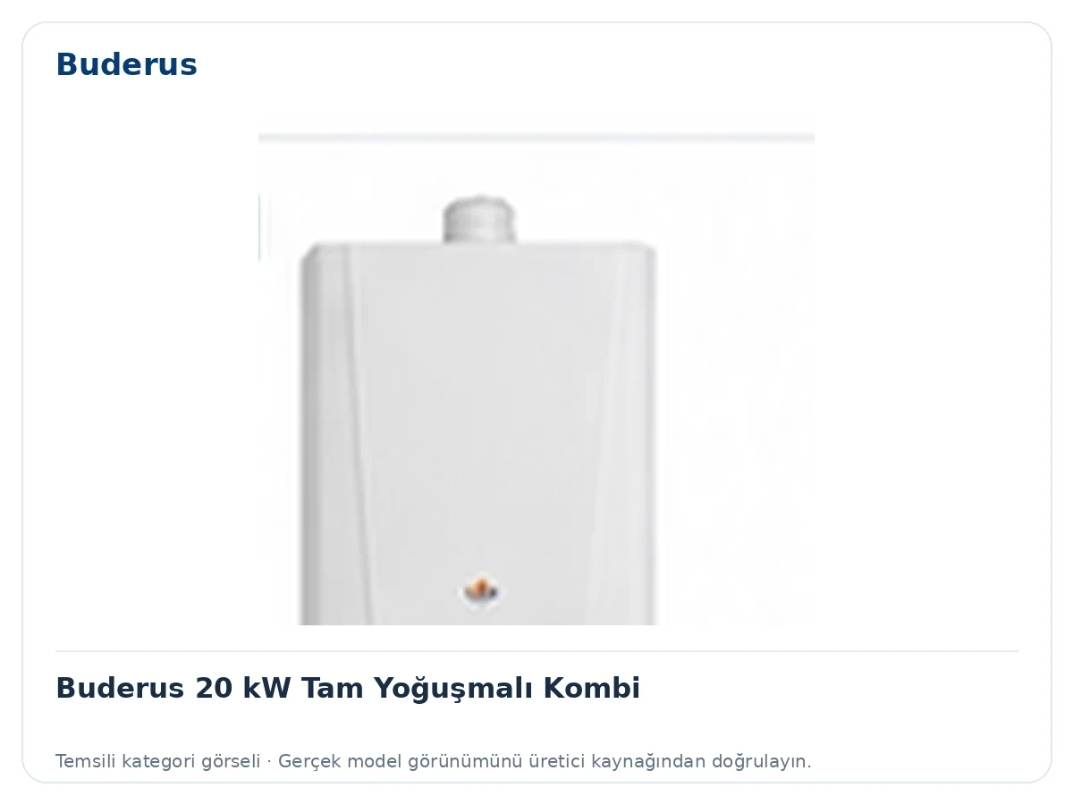 Buderus 20 kW Tam Yoğuşmalı Kombi için temsili ürün görseli