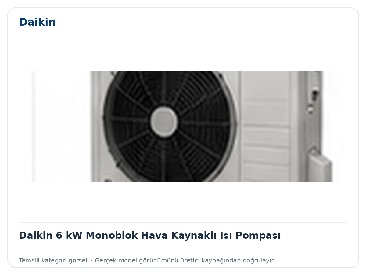 Daikin 6 kW Monoblok Hava Kaynaklı Isı Pompası için temsili ürün görseli