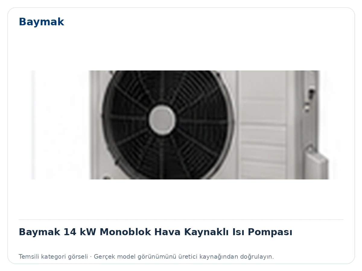 Baymak 14 kW Monoblok Hava Kaynaklı Isı Pompası için temsili ürün görseli