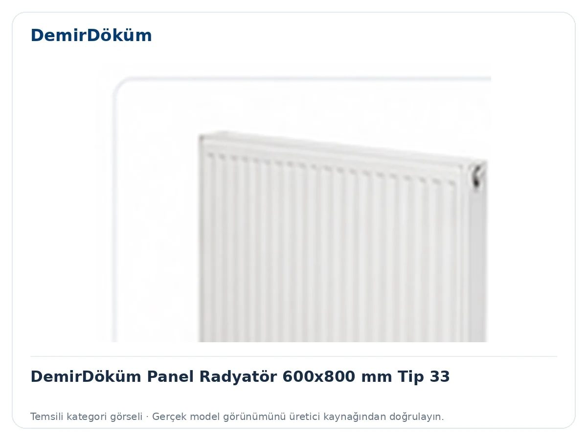 DemirDöküm Panel Radyatör 600x800 mm Tip 33 için temsili ürün görseli