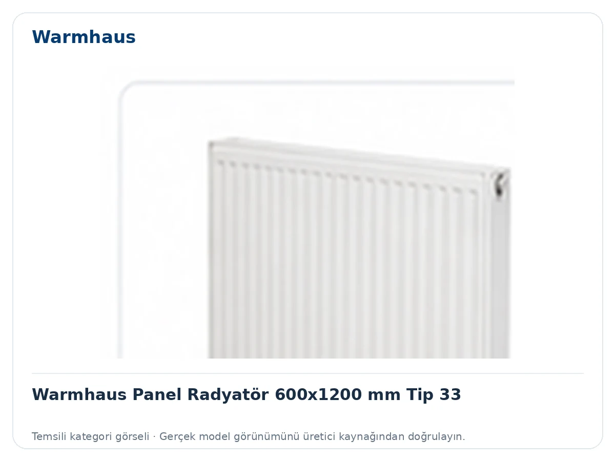 Warmhaus Panel Radyatör 600x1200 mm Tip 33 için temsili ürün görseli
