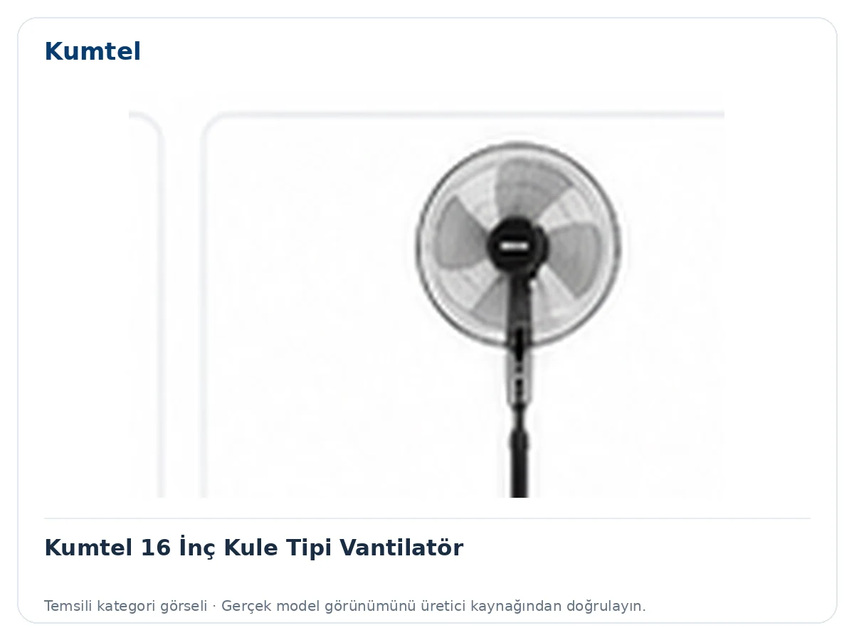 Kumtel 16 İnç Kule Tipi Vantilatör için temsili ürün görseli