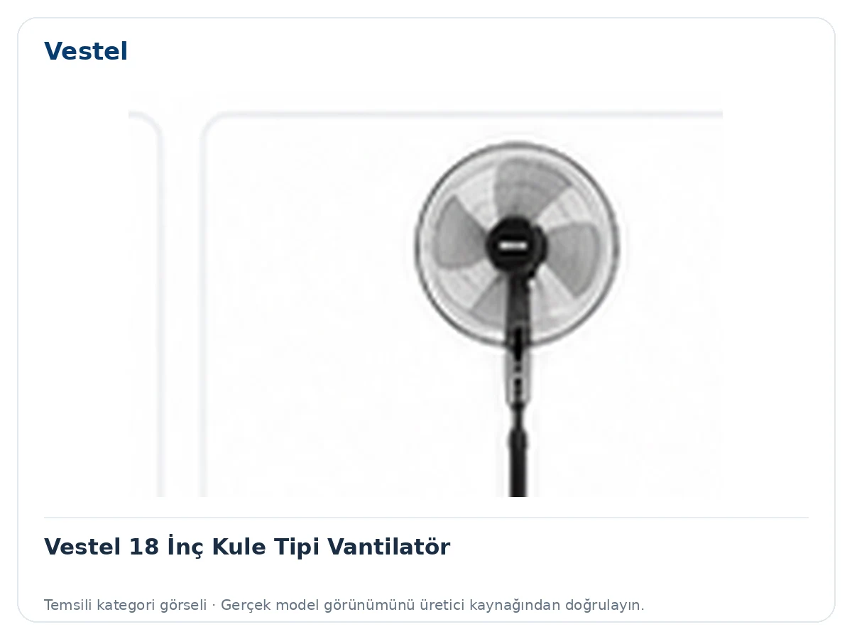 Vestel 18 İnç Kule Tipi Vantilatör için temsili ürün görseli