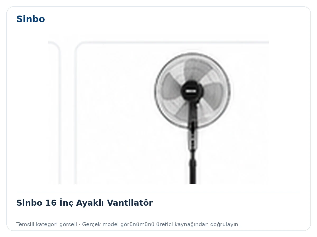 Sinbo 16 İnç Ayaklı Vantilatör için temsili ürün görseli