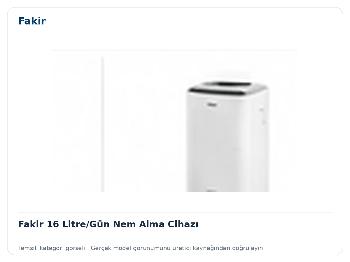 Fakir 16 Litre/Gün Nem Alma Cihazı için temsili ürün görseli