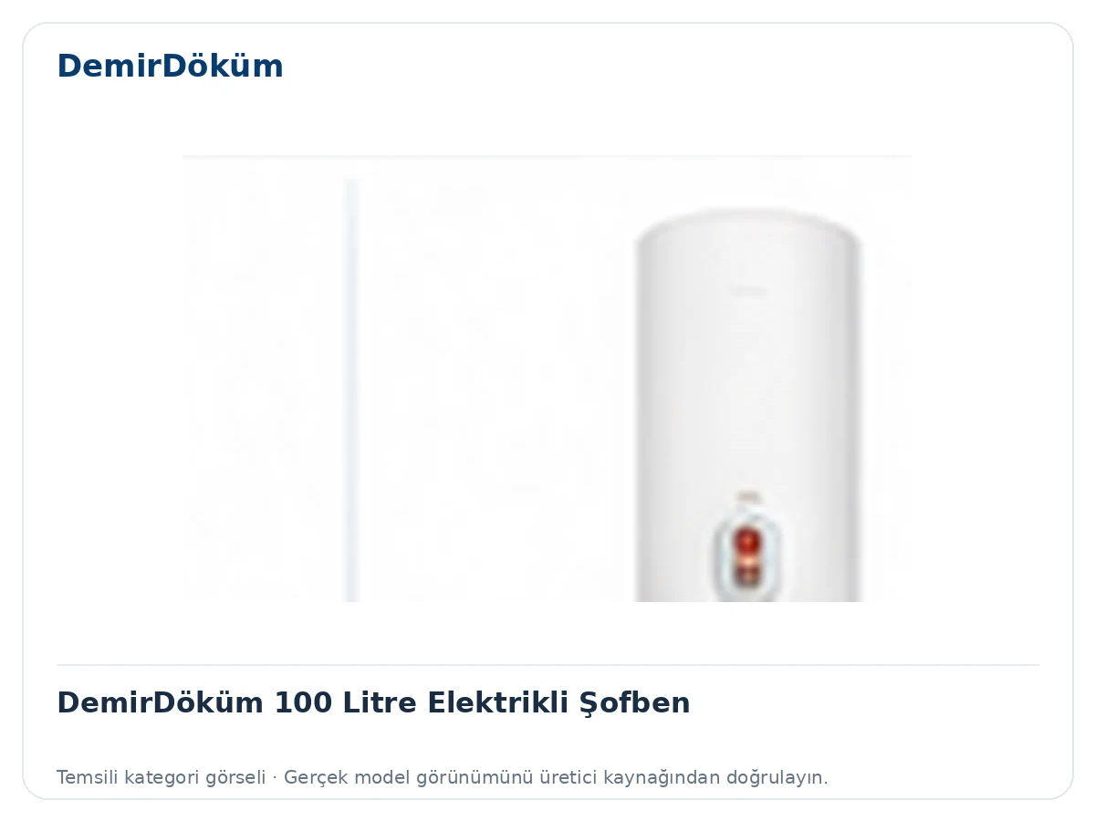 DemirDöküm 100 Litre Elektrikli Şofben için temsili ürün görseli
