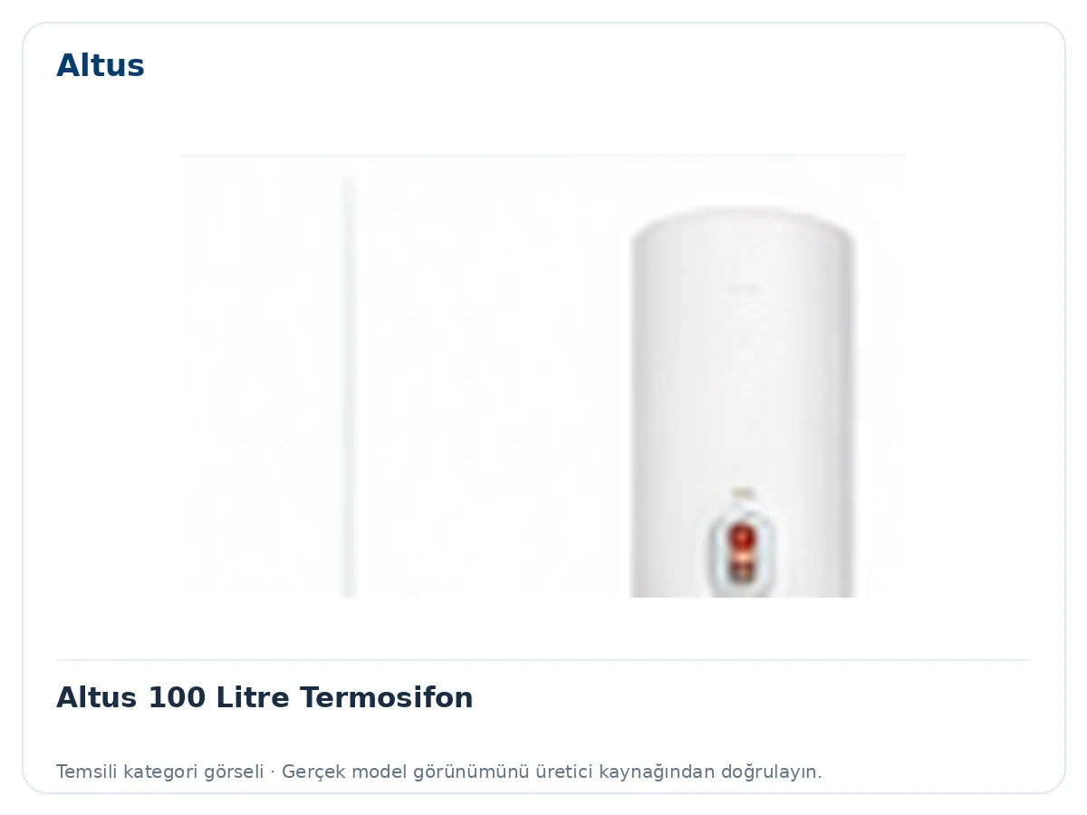 Altus 100 Litre Termosifon için temsili ürün görseli