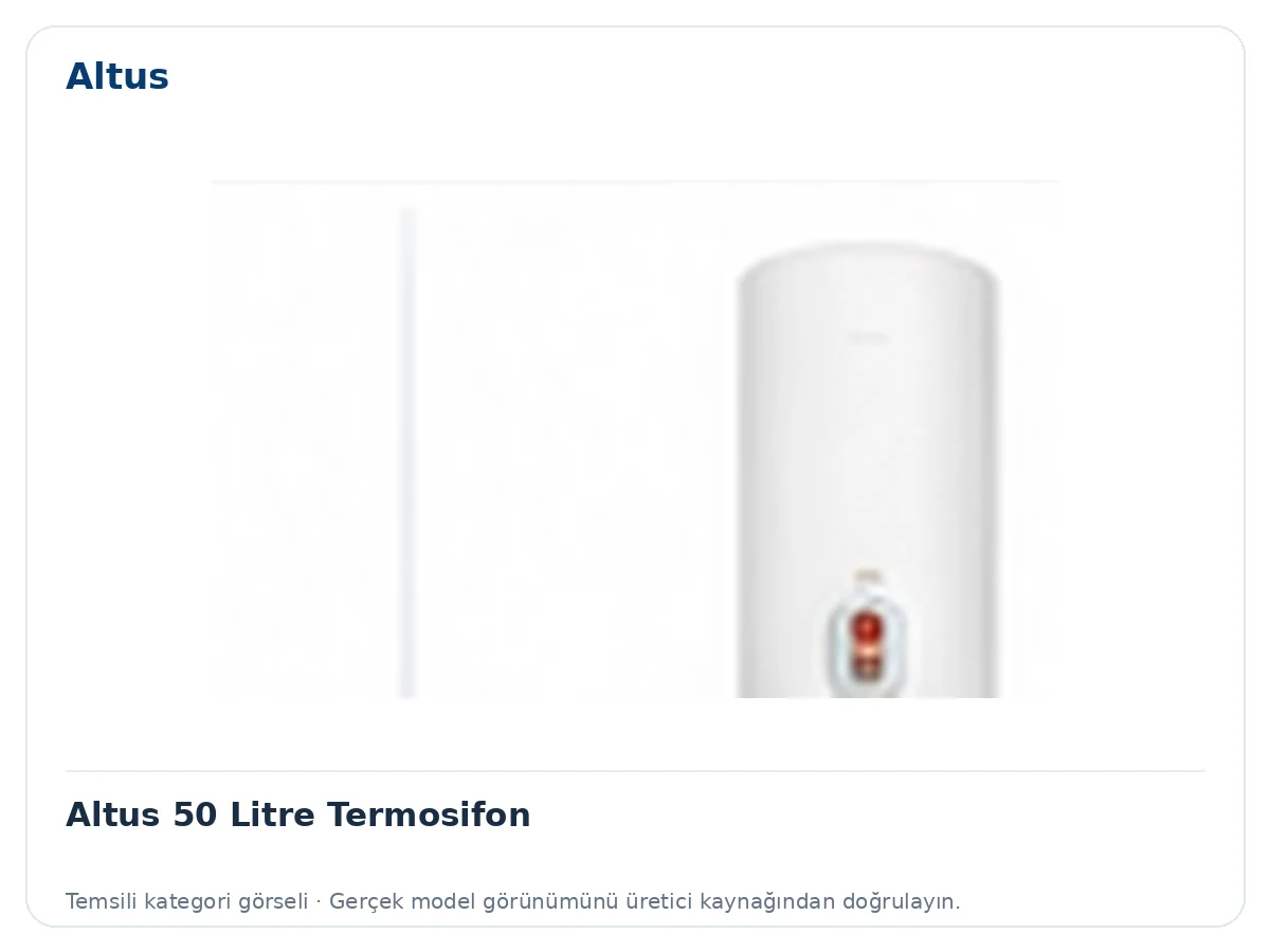 Altus 50 Litre Termosifon için temsili ürün görseli