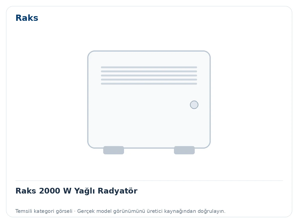 Raks 2000 W Yağlı Radyatör için temsili ürün görseli
