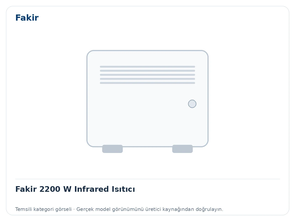 Fakir 2200 W Infrared Isıtıcı için temsili ürün görseli