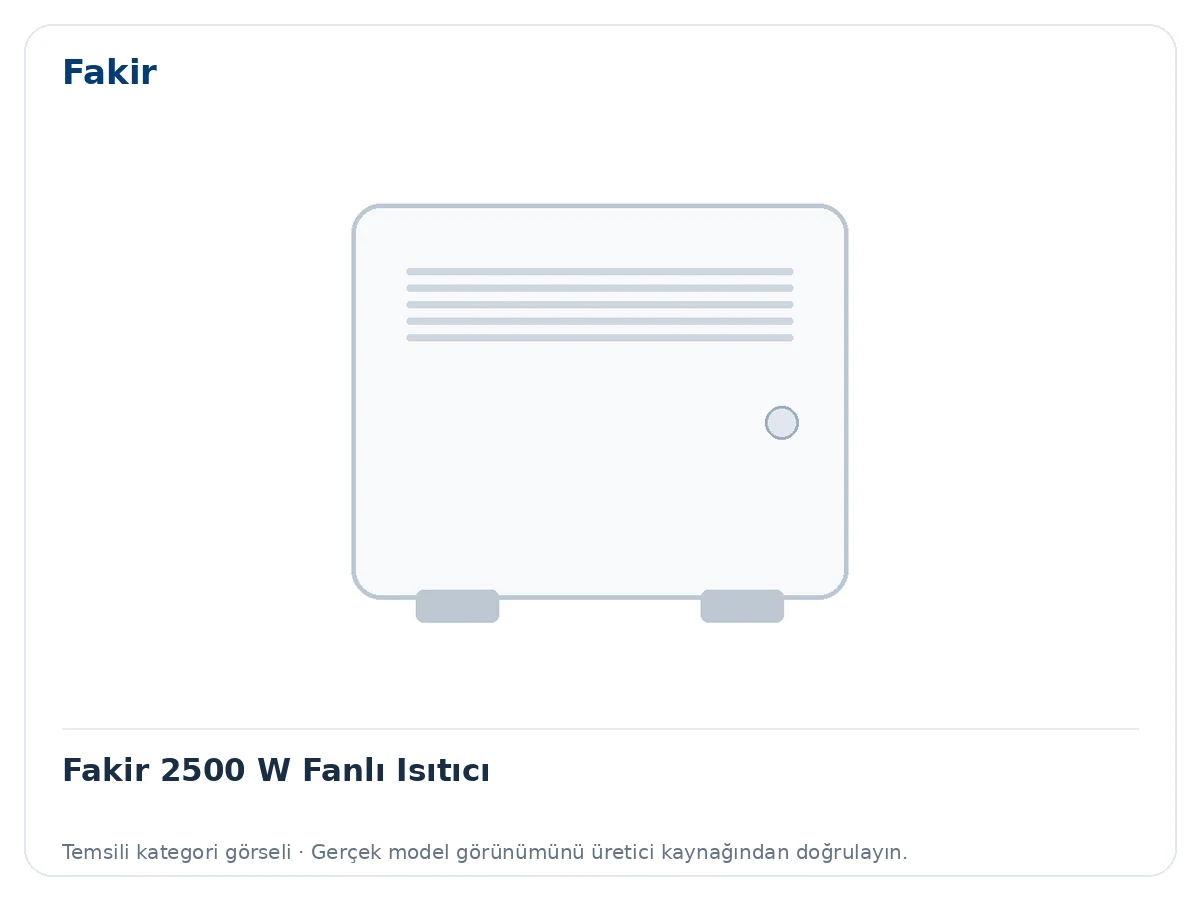 Fakir 2500 W Fanlı Isıtıcı için temsili ürün görseli