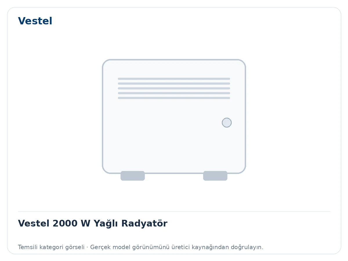 Vestel 2000 W Yağlı Radyatör için temsili ürün görseli