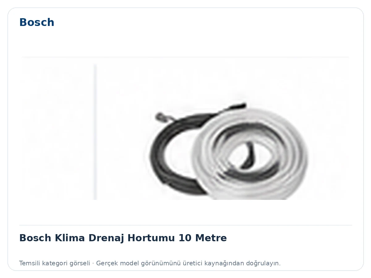 Bosch Klima Drenaj Hortumu 10 Metre için temsili ürün görseli